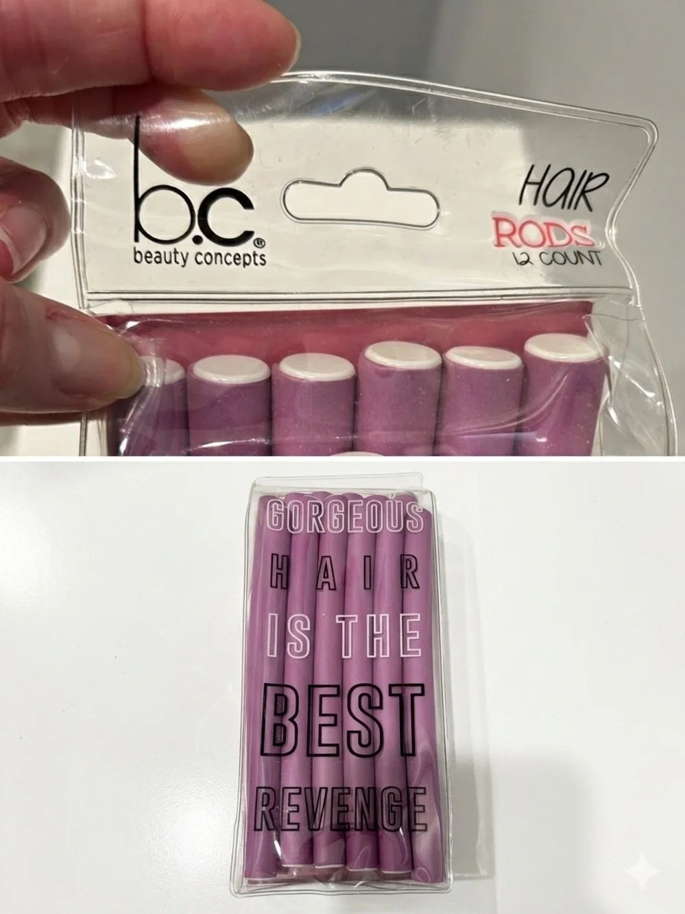 NWT Beauty Concepts 12pc Purple Flexi Rods Heatless Hair Curling Tools